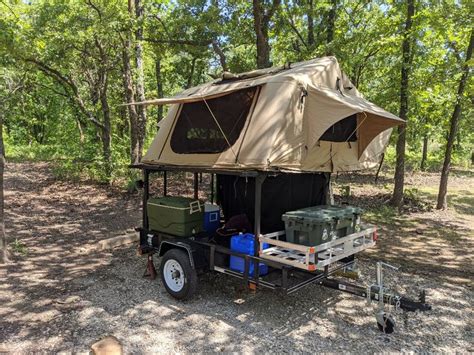 DIY Roof Top Tent Trailer Racks On Utility Trailer Camping Trailer Diy Tent Trailer Utility