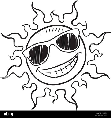 Stylish Happy Sun Vector Stock Vector Image And Art Alamy