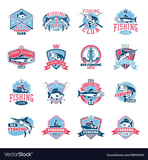 Fishing Logo Fishery Logotype Royalty Free Vector Image