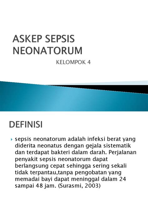 Ppt Askep Sepsis Neonatorum