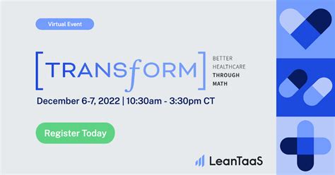 Leantaas Announces December Transform Hospital Operations Virtual