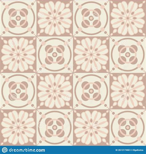Creative Ceramic Tile Beige Trendy Symmetrical Square Tile Design