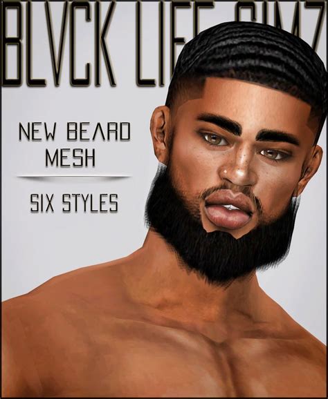 Bls Beard Pack Sims 4 Hair Male Sims 4 Black Hair Sims Hair