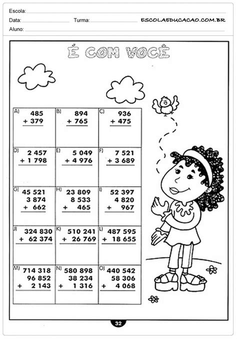 Atividades de Matemática 4º ano Para Imprimir