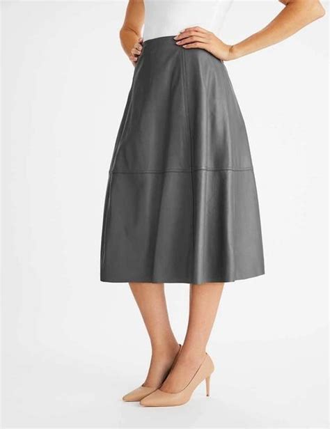 Grace Hill Leather A Line Skirt Ezibuy Australia