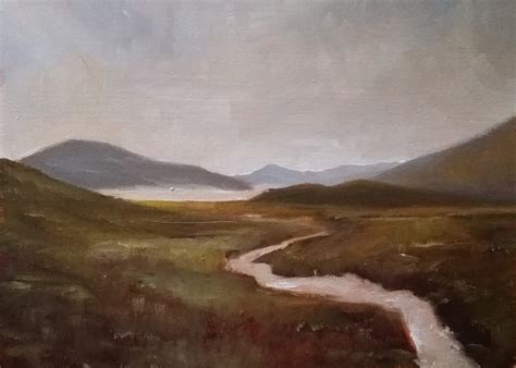 Scottish Highlands Oil On Canvas 8x10 Ccw Painting