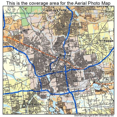 Aerial Photography Map Of Akron Oh Ohio Maps Of Ohio