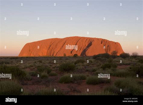Sunset At Uluru Ayers Rock Stock Photo Alamy