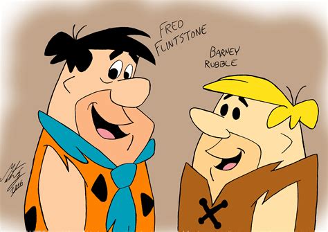 Fred And Barney Flintstones Cartoon Fred And Barney In Social Climbers Episode Classic Cartoon