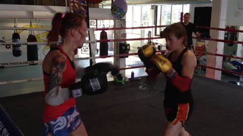 Female Muay Thai Fighters Sparring In Ttbc Youtube