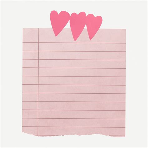 Ripped Pink Note Paper Sticker Premium Psd Rawpixel