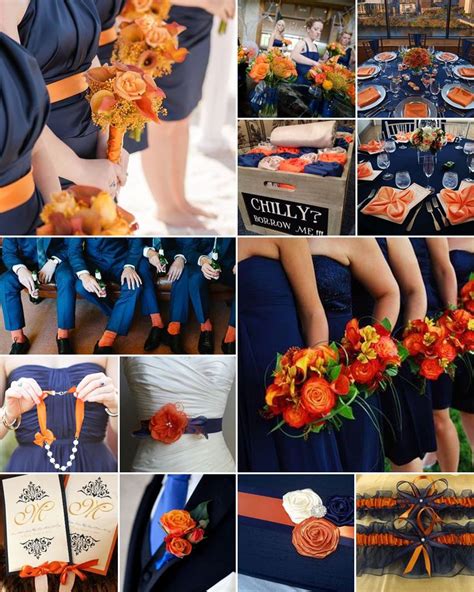 Navy And Burnt Orange Weddings Burnt Orange Weddings Orange Wedding