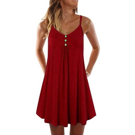 Sexy Dance Women Summer Nightgown Solid Color Sleeveless Nightshirts