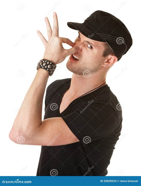 Man Pinching His Nose Stock Photo Image Of Gesture Unbearable 20828924