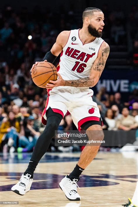 Caleb Martin Of The Miami Heat Brings The Ball Up Court Against The