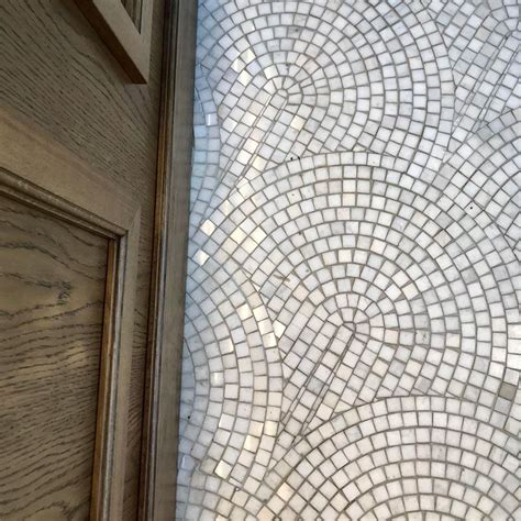 White Marble Mosaic Fish Scale Tile Otto Tiles And Design