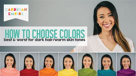 How To Wear The Right Color For Your Skin Tone Dark Hair And Warm