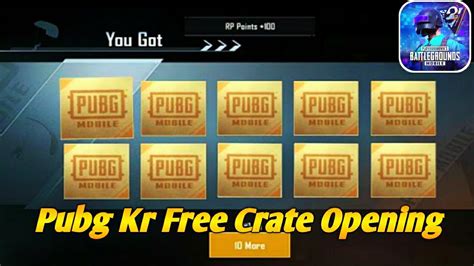 Pubg Mobile Kr Free Crate Opening New Premium Crate Opening Pubg