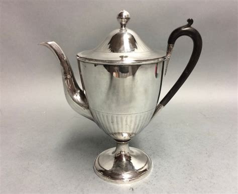 Silver Plated Antique Coffee Pot On Low Foot England Ca Catawiki
