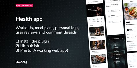 Health App With Workouts Reviews Logs And Comment Threads Figma