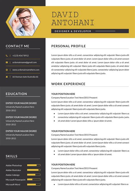 Cv Template Example For Download In Word Format Resume Example Riset