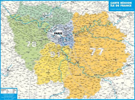 Les départements français correspondent à des divisions administratives placées sous l'autorité d'un préfet et administrées par un conseil général. Carte Île-de-France | Ravet-Anceau