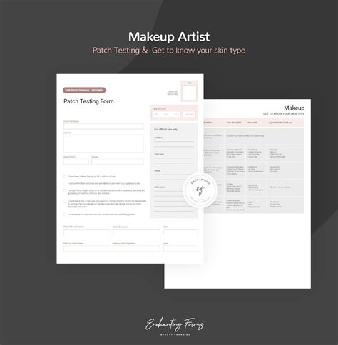 Makeup Artist Forms Client Intake Form Client Record Cards Etsy Uk In