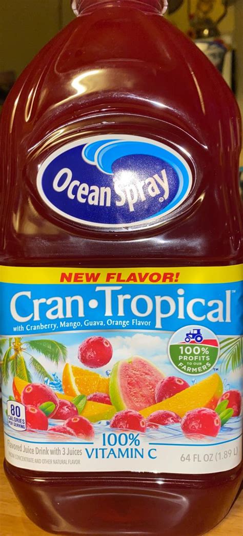Ocean Spray Cran Tropical With Cranberry Mango Guava Orange Flavor