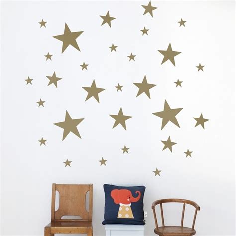 Design Vintage Gold Stars Wallsticker Ferm Living Stars Nursery