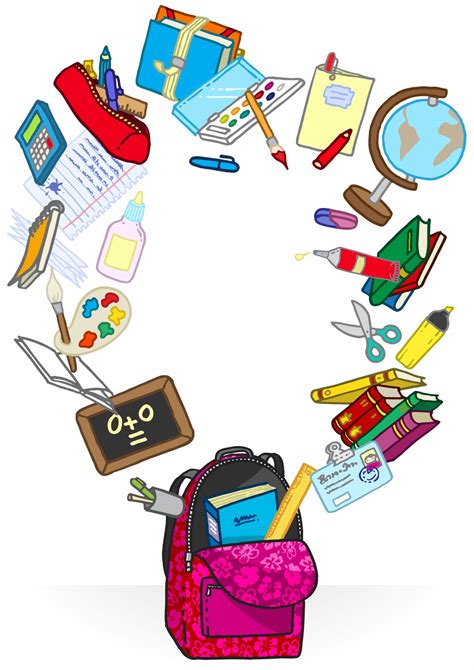 School Supplies Cartoon Clipart 10 Free Cliparts Download Images On