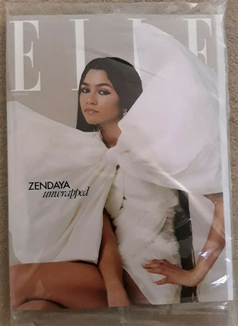 British Elle Magazine December 2020 Zendaya Interviewed By Timothee Ch Yourcelebritymagazines