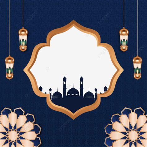 Luxury Islamic Arabic Ramadan Mubarak Golden Border Frame Vector