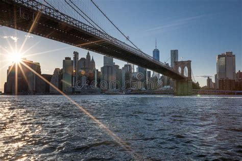 Brooklyn Bridge East River And Lower Manhattan In Background Nyc