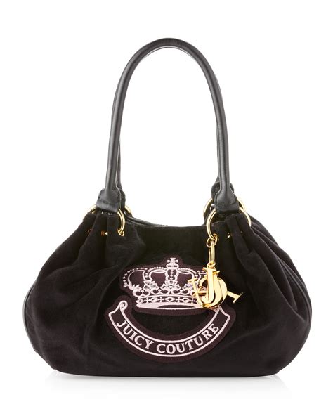 Lyst Juicy Couture Baby Fluffy Velour Bag Black In Black