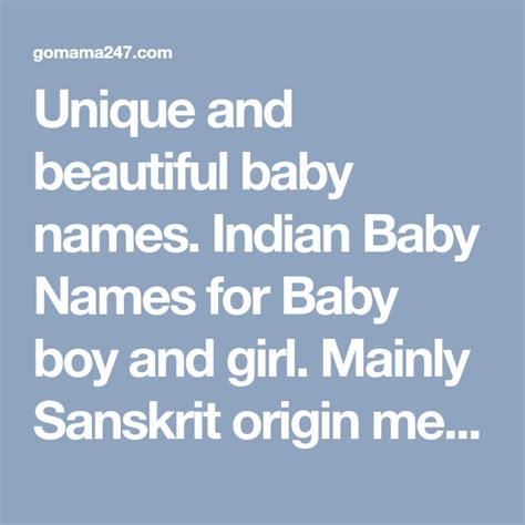 Unique And Beautiful Baby Names Indian Baby Names For Baby Boy And