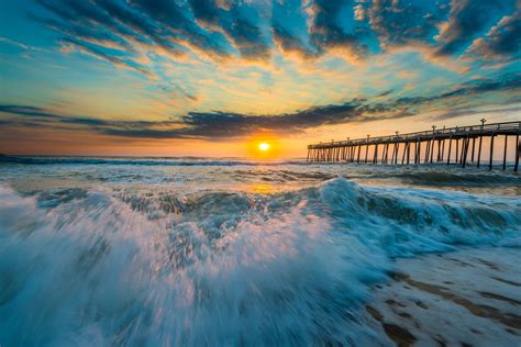 In 1913 after strong campaigning from the citizens of yuma, representative carl hayden secured funding for this bridge. sunset, Bridge, Ocean, Wave Wallpapers HD / Desktop and ...