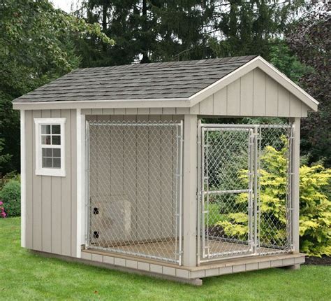 A Small Dog House With A Fenced In Door And Windows On The Side Of It