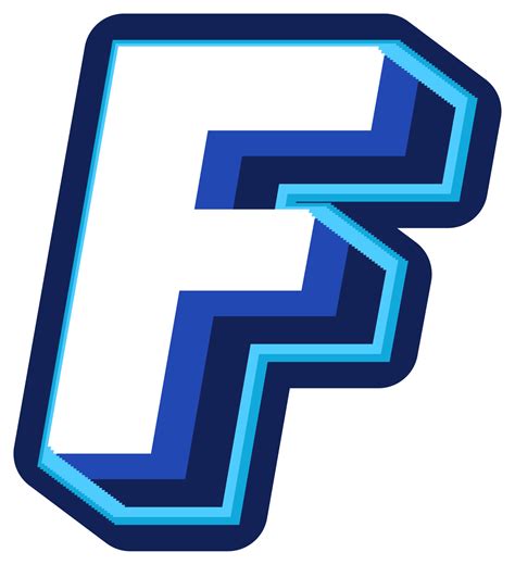 Free Bold 3d Blue Uppercase Letter F 22351902 Png With Transparent