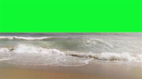 Ocean Waves Green Screen At The Beach Youtube