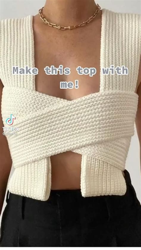 Make This Knit Top With A Scarf Diy Video En 2021 Coser Ropa De