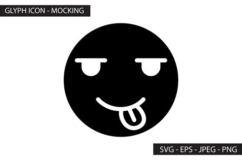 Emoji Mocking Glyph Graphic By Sikey Studio · Creative Fabrica