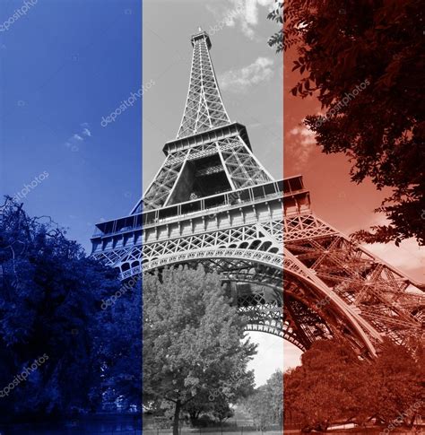 Maybe you would like to learn more about one of these? Drapeau français Paris Tour Eiffel — Photographie sdecoret ...