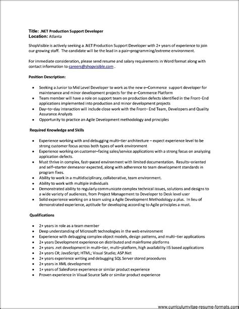 Tips for making your application stand out. Resume Format For 2 Year Experienced It Professionals ...