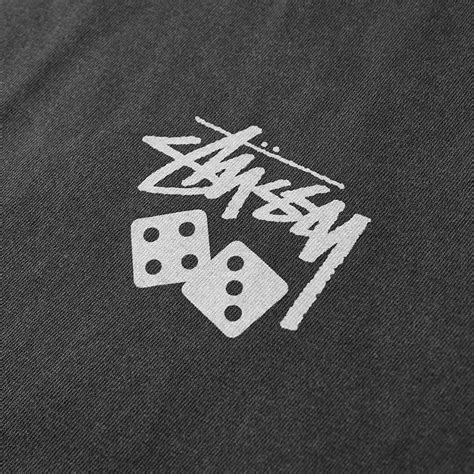 Stussy Dice Pigment Dyed Tee Black End Uk