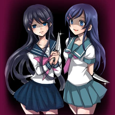 Safebooru 2girls Absurdres Aragaki Ayase Black Hair Blue Eyes Crossover Dangan Ronpa Empty