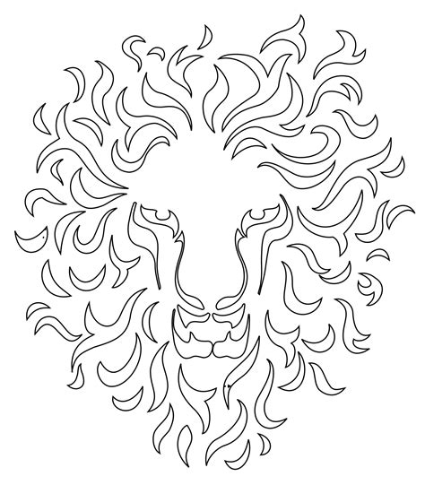 Animal Stencil Patterns Lion Stencil Lion Tattoo Design