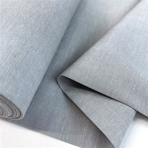 Lightweight 100 Cotton Dress Fabric Finest Chambray Grey