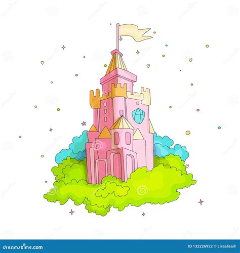 Magic Princess Castle Cartoon Vector 65280627
