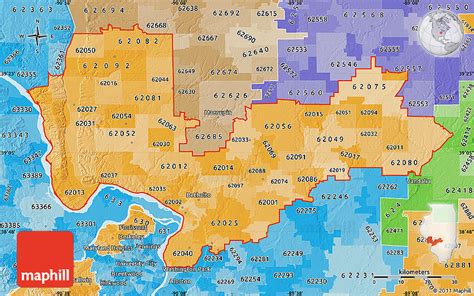 Political Shades Map Of Zip Codes Starting With 620