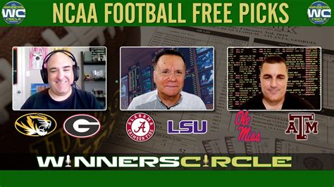 Ncaa College Football Free Picks Texas Aandm Ole Miss Missouri Georgia And Lsu Alabama Win